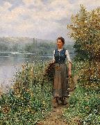 Daniel Ridgeway Knight The fishman wife oil painting